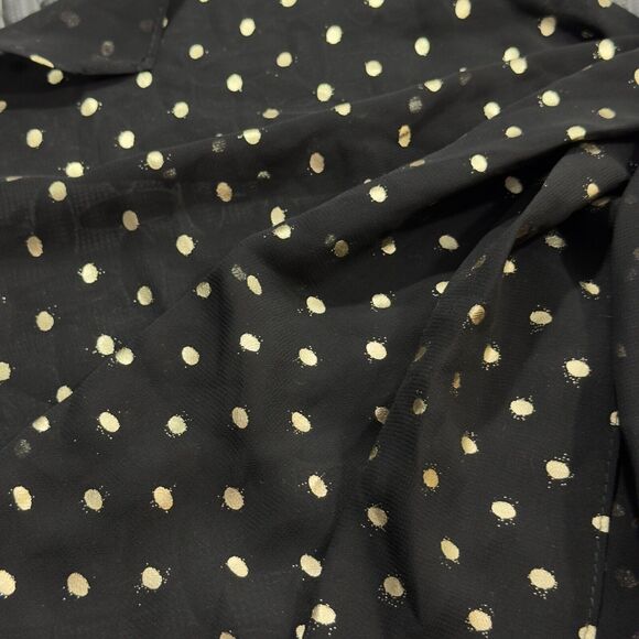 Buckle Womens Foil Polka Dot Scarf Black Gold Chiffon One Size 100% Polyester - Picture 3 of 6